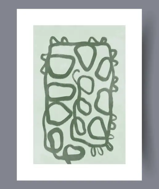 Vector illustration of Abstract experimental tracery wall art print