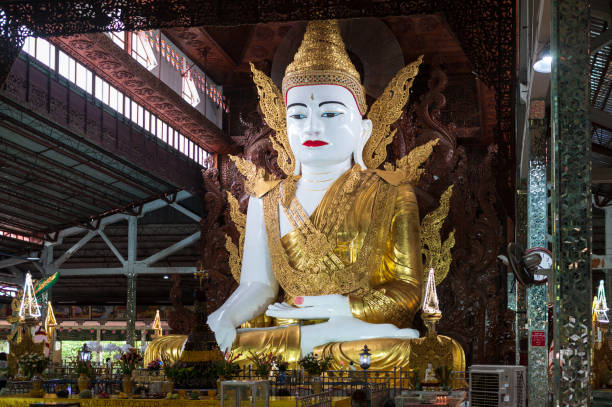 Big Buddha Nga Htat Gyi pagoda in Yangon, Myanmar