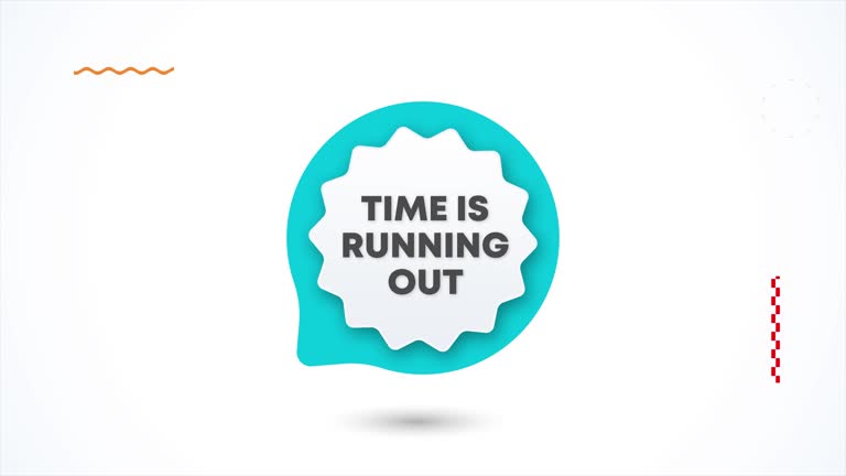 Time Is Running Out Speech Bubble With Motion Graphics