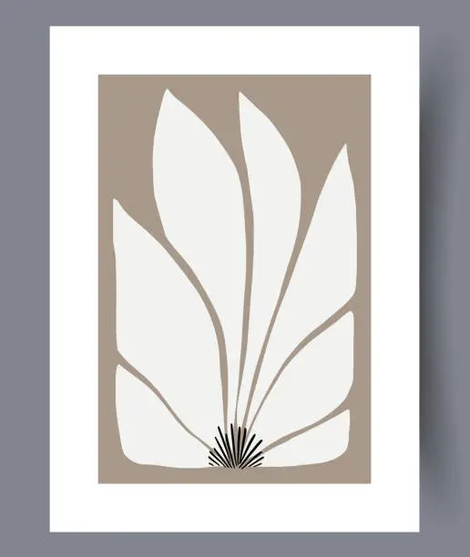 Vector illustration of Still life environmental floral wall art print