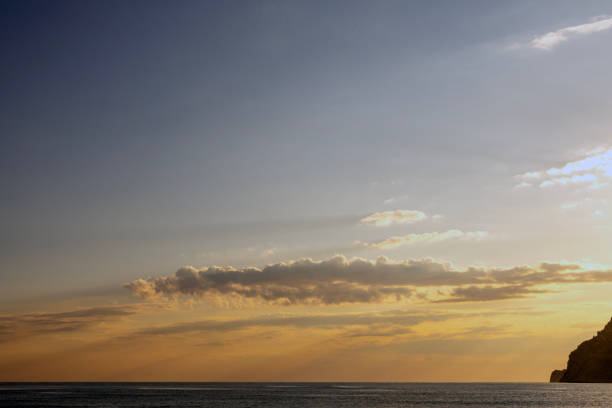 Alanya Turkey; March 21, 2024: Sky for background, sky and cumulus clouds. Bright blue sky and light of the sun. Beautiful landscape