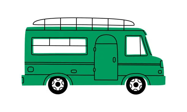 Vector illustration of Camping van illustration