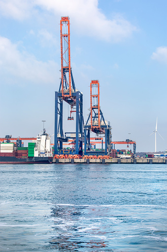 Large gantry cranes - port of Rotterdam - Maasvlakte