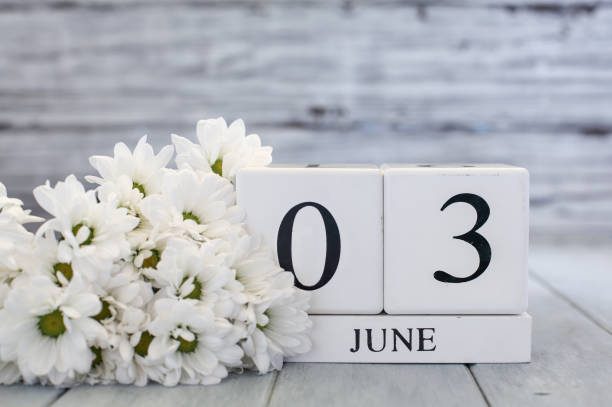 istock June 3rd Calendar Blocks with White Daisies 2104371879