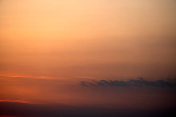 Full-frame shot of orange sky. Sunlight  create beautiful and vibrant orange colors,This image was taken in March 2024, Istanbul, Turkey.