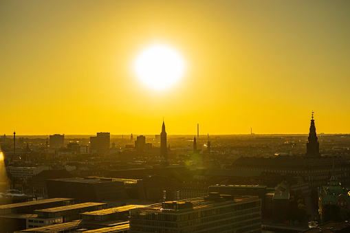 Copenhagen city panoramic landscape