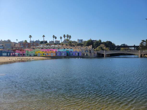 Colorful Venetian houses at Capitola