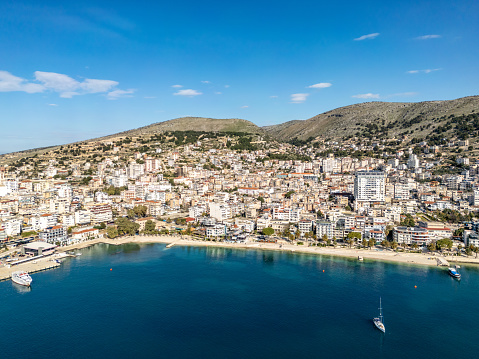 Town of Saranda on the Albanian Riviera
