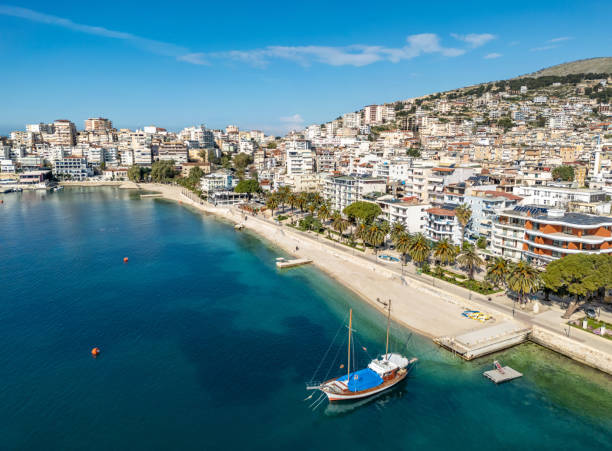 istock Saranda seafront on the Albanian Riviera 2104548322