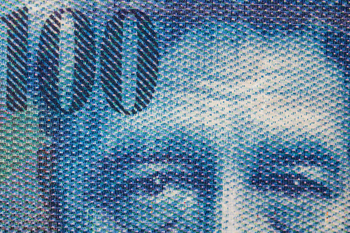 Willy Brandt a closeup portrait from German money