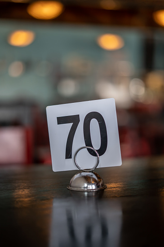 Restaurant Cafe Receipt Number Table Order Number Marker Cute Stylized \
