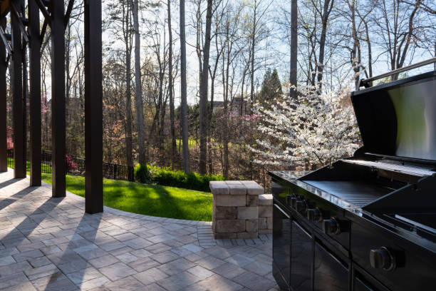 istock Barbecue Grill and Outdoors Garden in Springtime 2104631774