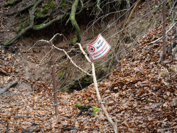 istock Collapsed Entrance of an Old Mine in Germany 2104673592