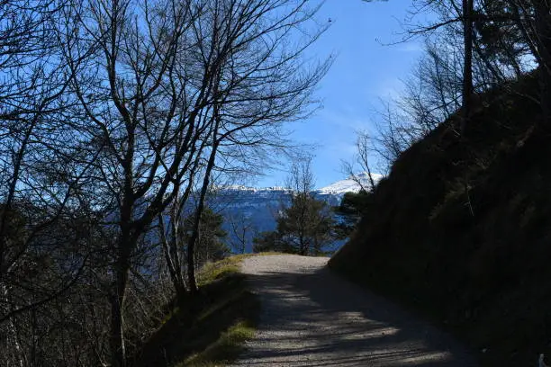 Ein Wanderweg bei Pregasina im Trentino