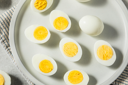 Healthy Cooked Hard Boiled Eggs Ready to Eat