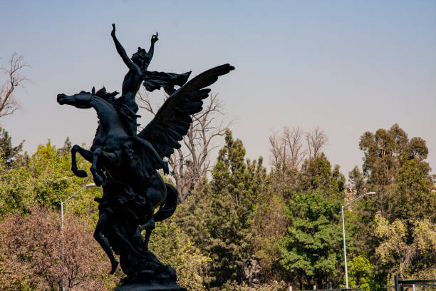 The Fallen Angel (1877) by Ricardo Bellver is a bronze sculpture stands at an altitude of 666 meters above sea level in Madrid, Spain