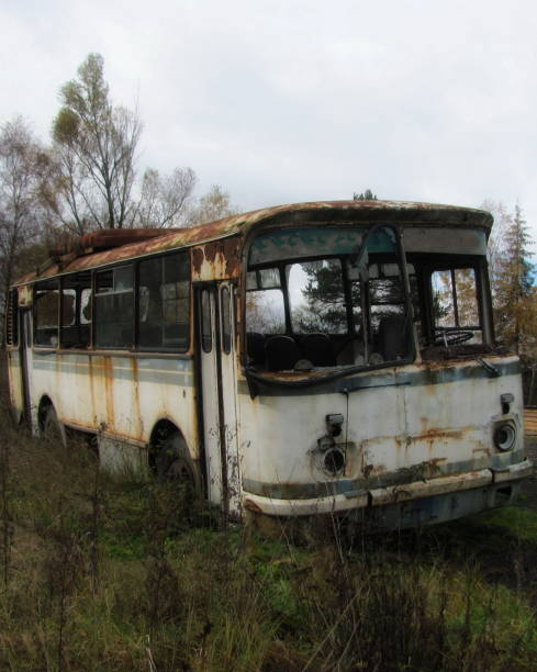 istock Abandoned Bus in Ukraine 2104832819