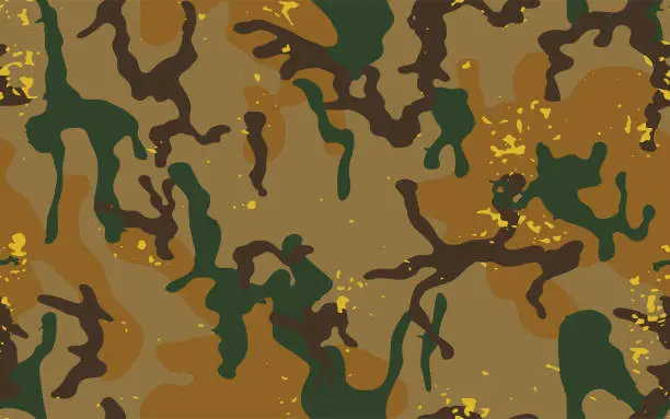 Vector illustration of Seamless camouflage texture skin pattern. Usable for Jacket Pants Shirt and Shorts.