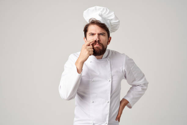 istock Baker restaurant provision of services light background 2104888501