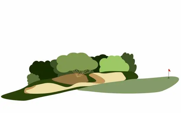 Vector illustration of Golf scene