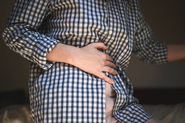 istock Stomach pain concept. 2105029512