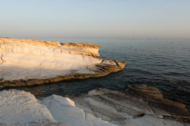 istock Layered limestone cliffs by the sea in Limassol, Cyprus 2105035797