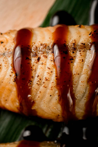 istock Close up of eel with teriyaki on a leaf 2105039950