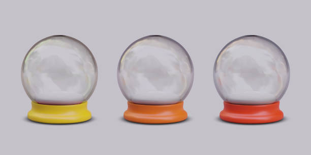 istock Glass snow globe Christmas decorative design. Stand for promotion product 2105050432
