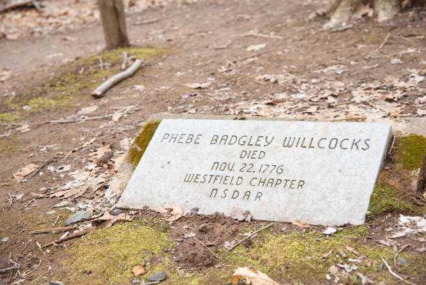 Feltville - a New Jersey ghost town, cemetery, grave marker stock photo