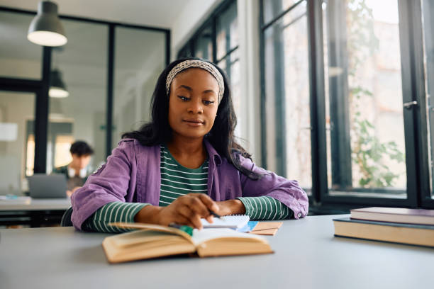 istock Black college student learning in the classroom. 2105088296