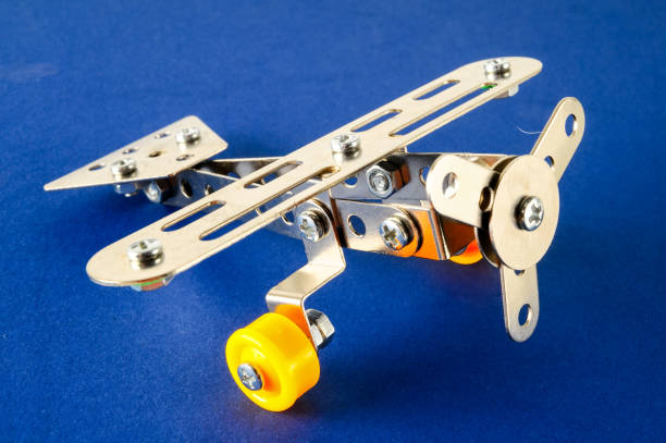 Photo picture of a Small toy metal plane airplane