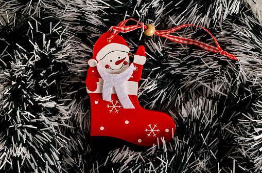 Vinatge Christmas decoration on a white background