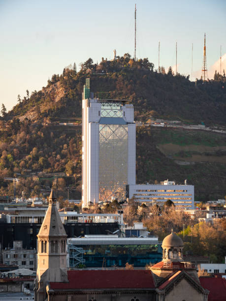 istock Skyscraper in Santiago de Chile and San Cristobal hill as background 2105149721