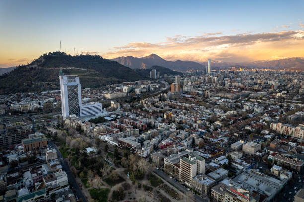istock Santiago de Chile donwtown at sunset 2105149732