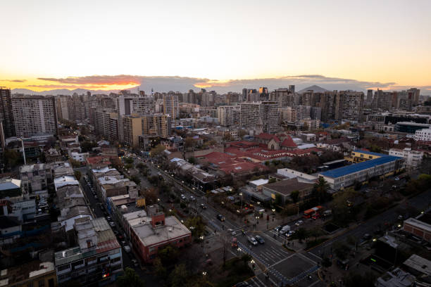 istock Santiago de Chile donwtown at sunset 2105149755
