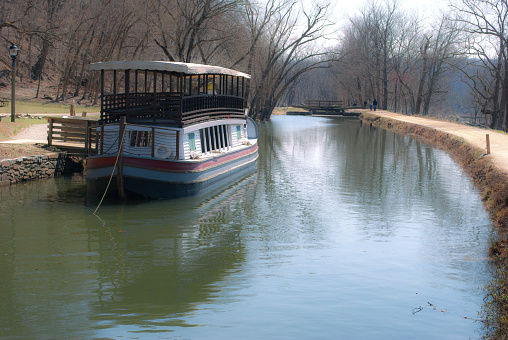 Famous canal in Washington, DC. Today a touristic attraction