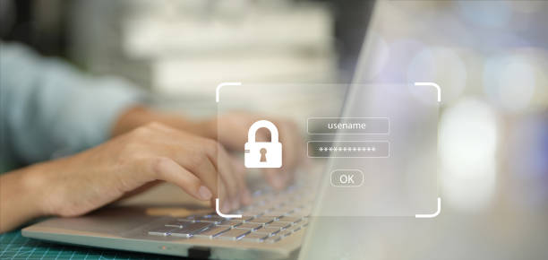 istock Cyber Security Data Protection Business Technology Privacy concept. user typing login and password, 2105167153