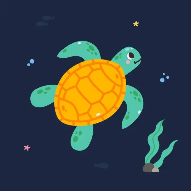 Vector illustration of turtle