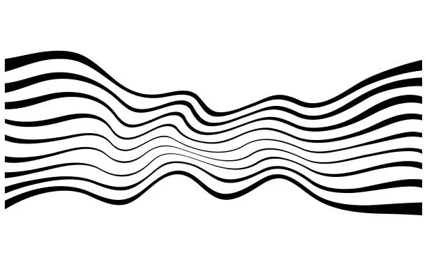 Vector illustration of Abstract wavy lines