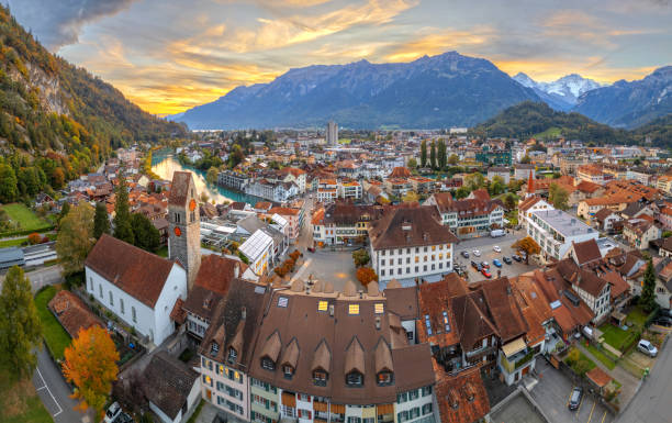 istock Interlaken, Switzerland at Dawn 2105275571