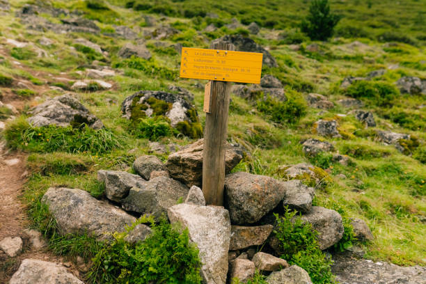 istock hiking trail in the Pyrenees mountains, Spain 2105360918