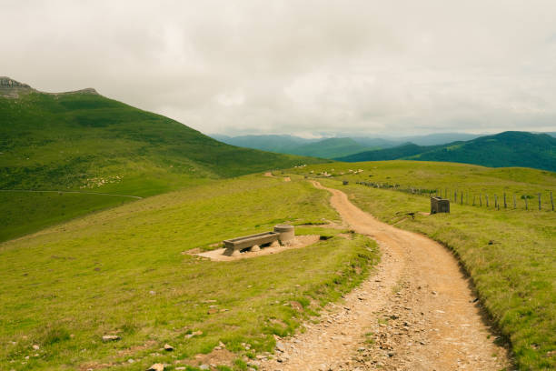 istock hiking trail in the Pyrenees mountains, Spain 2105378305