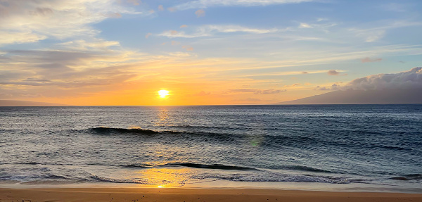 The sun sets on yet another day over the Pacific . The beauty of Hawaii is on full display until the very end of the day.