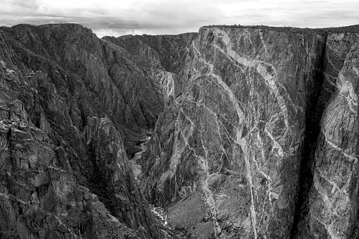 Painted Wall at Dragon Point in Black Canyon of the Gunnison National Park, Colorado, USA