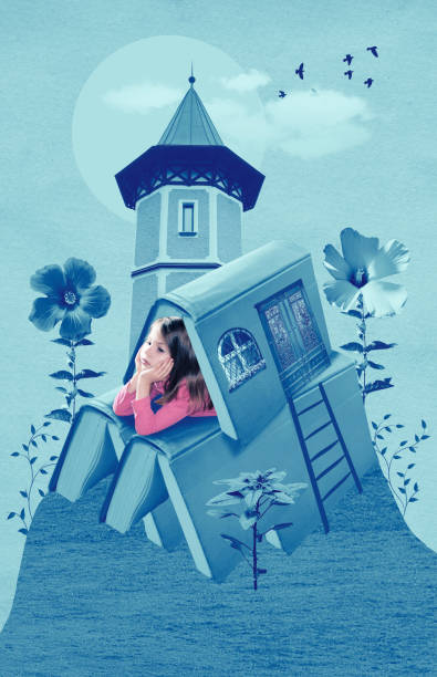 Calming book. Small child on green grass. Bibliotherapy. Mindfulness and relaxation. Napping time. Back to school. Non-formal education and learning. Relaxing book for better sleep.