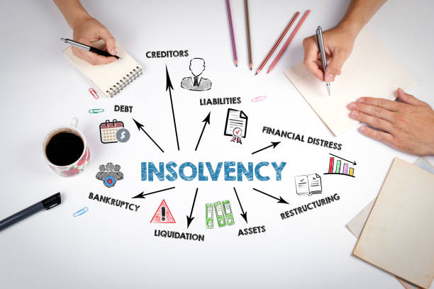 istock Insolvency Concept. The meeting at the white office table 2105488773