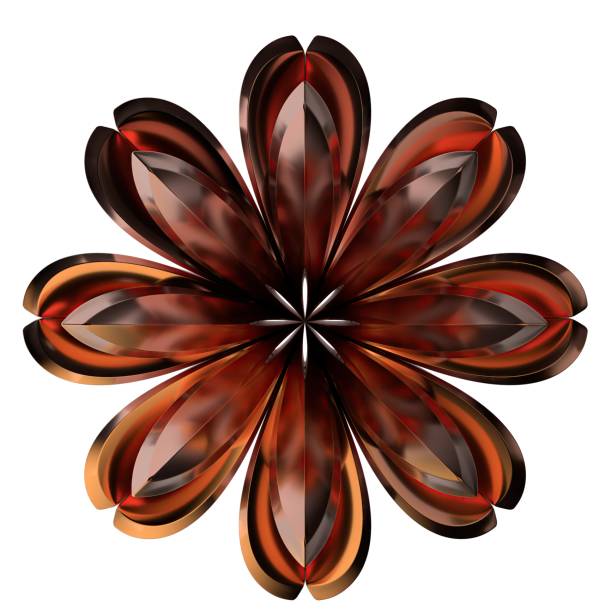 the patterns on metal equipment. handmade