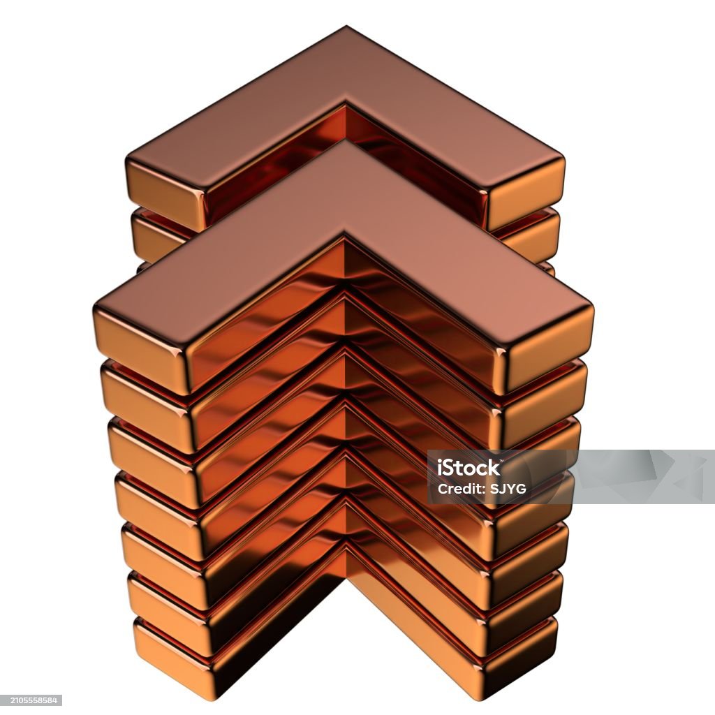Object Chained Chained Triangular Copper Metal Object Shape Design Element Isolated ...