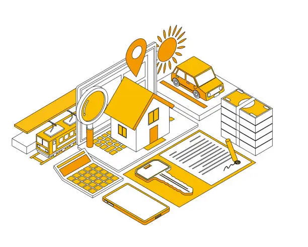 Vector illustration of real estate