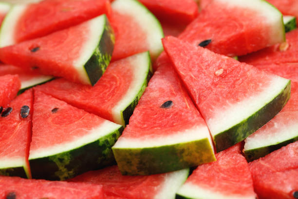 istock Red watermelon fruit texture background picture rich in healthy nutrients 2105594856